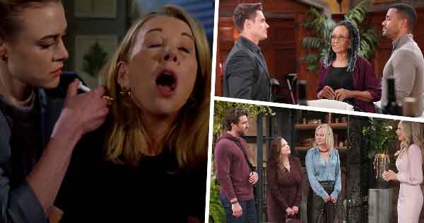 Y&R Week of November 13, 2023: Claire drugged and imprisoned Nikki at Aunt Jordan's lake house. Victoria threatened to leave Newman. Kyle backed out of Tucker and Audra's plan.